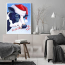 Hand Painted Oil Paint by Numbers DIY Christmas Cow Drawing Wall Decoration Gift