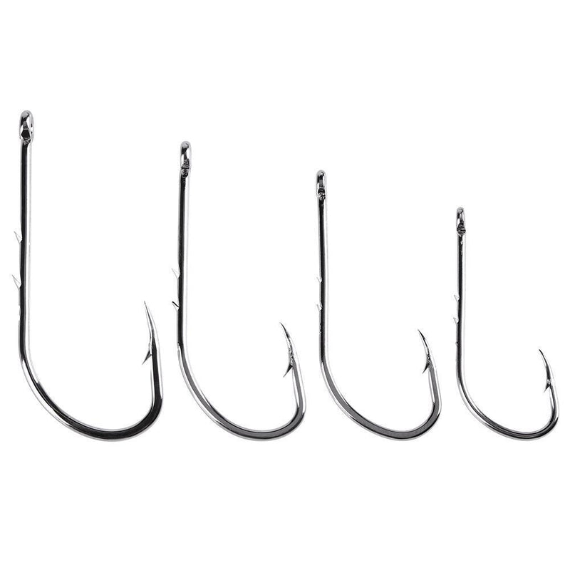 150pcs High Carbon Steel Barbed Fishing Hooks Sea Fishing Bait Holders