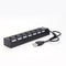7 Ports High Speed USB 2.0 Hub Splitter w/ON/OFF Switch for Laptop (Black)