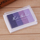 4 Colors Gradient Inkpad DIY Stamp Colored Ink Pad Printing Stationery(6) Newly