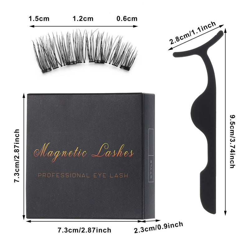 False Eyelashes Fourfold Ultra Thin Magnets No Glue No Liquid Eyeliner Needd