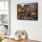 Frameless Oil Painting Arts Picture By Number Riverside Town Hand Painted Craft