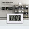 Mini LCD Digital Electronic Desktop Time Clocks Silent Desk Clocks (White)