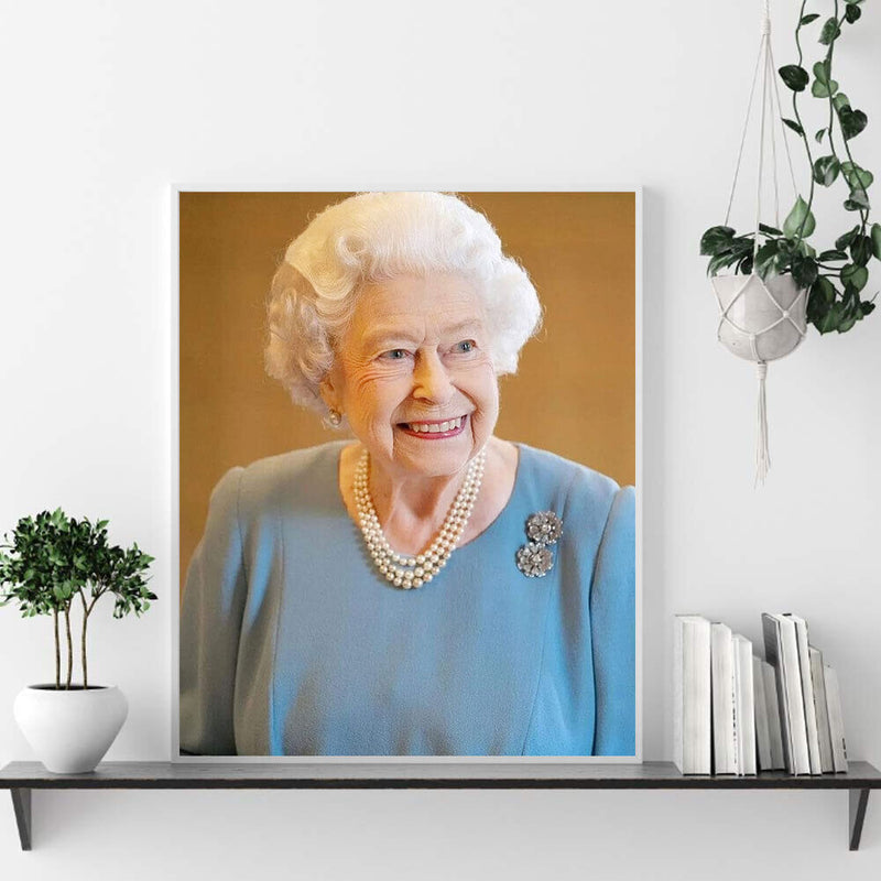 #A The Queen of England 5D DIY Diamond Painting Kits Full Square Drill Wall Deco