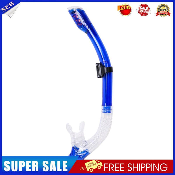 Diving Snorkel Professional Swim Breathing Tube Hose (Transparent Blue)