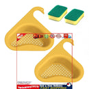 Sink Strainer Colander Drain Basket 2 Sink Drying Shelf Rack & 2 Sponges Newly