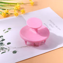 Pointed Tip Silicone Scalp Shampoo Massage Brush Head Acupoint Comb (Pink) Newly