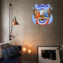 Shield Shape Independence Day Eagle Metal Plate Tin Sign Wall Art Home Decor