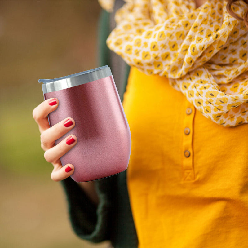 Stainless Steel Coffee Mug Vacuum Insulated Beer Leak Proof Drink Cups (M) Newly