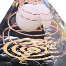 Crystal Pyramid Orgone Pyramid with Sphere Balancing Healing Crystals Stones