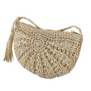 Korean Straw Crossbody Bags Woven Women Summer Beach Vacation Shoulder Handbags