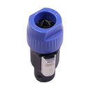 10pcs NL4FC Speaker Connectors 4 Pin Male Audio Speakon Ohm Plug (10x Blue)