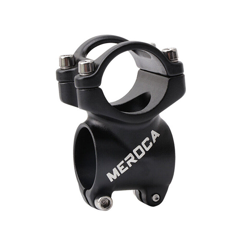 MEROCA MTB Bike Stem 31.8x35mm Handlebar Aluminum Riser Fixed Parts (Black)