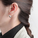 2 Pairs Women Classic Hoop Chunky Circl Hoops Earring Accessories Jewelry