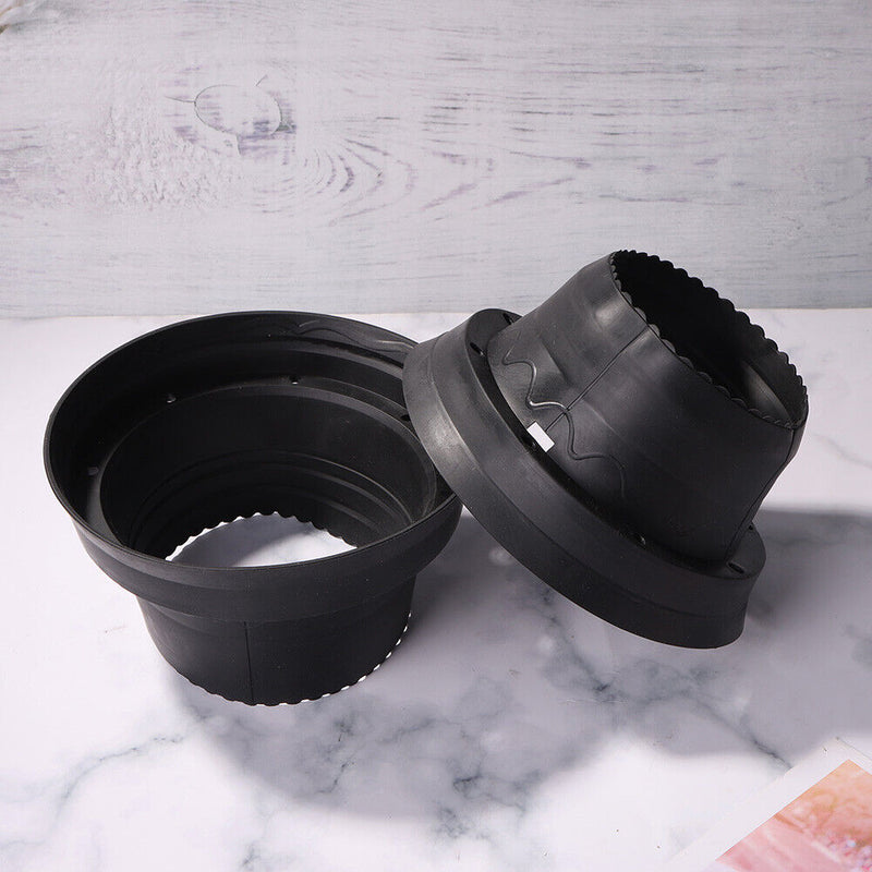 2pcs 6.5in Waterproof Car Speaker Covers Soft Silicone Horn Spacer (Black) Newly