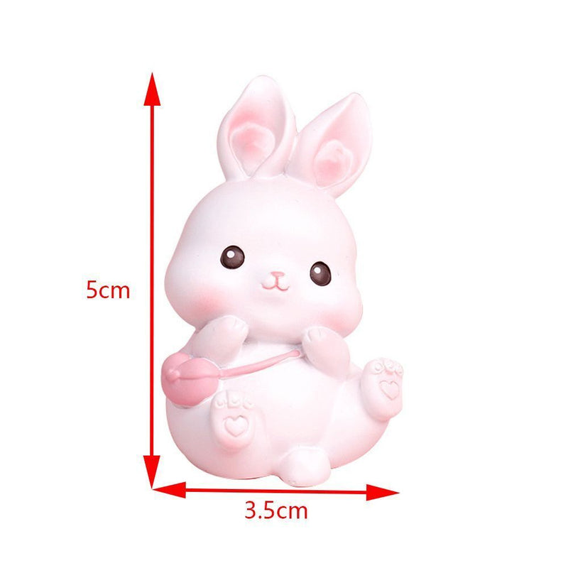 Desktop Rabbit Decoration Adorable Tabletop Cake Topper Easter Bunny Ornament