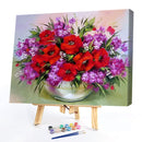 50x40cm Colorful DIY Paint By Number Kit Flowers in Vase Decoration Gift Art