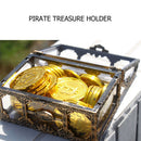 Pirate Treasure Box Crystal Jewelry Trinket Keepsake Transparent Chest Organizer