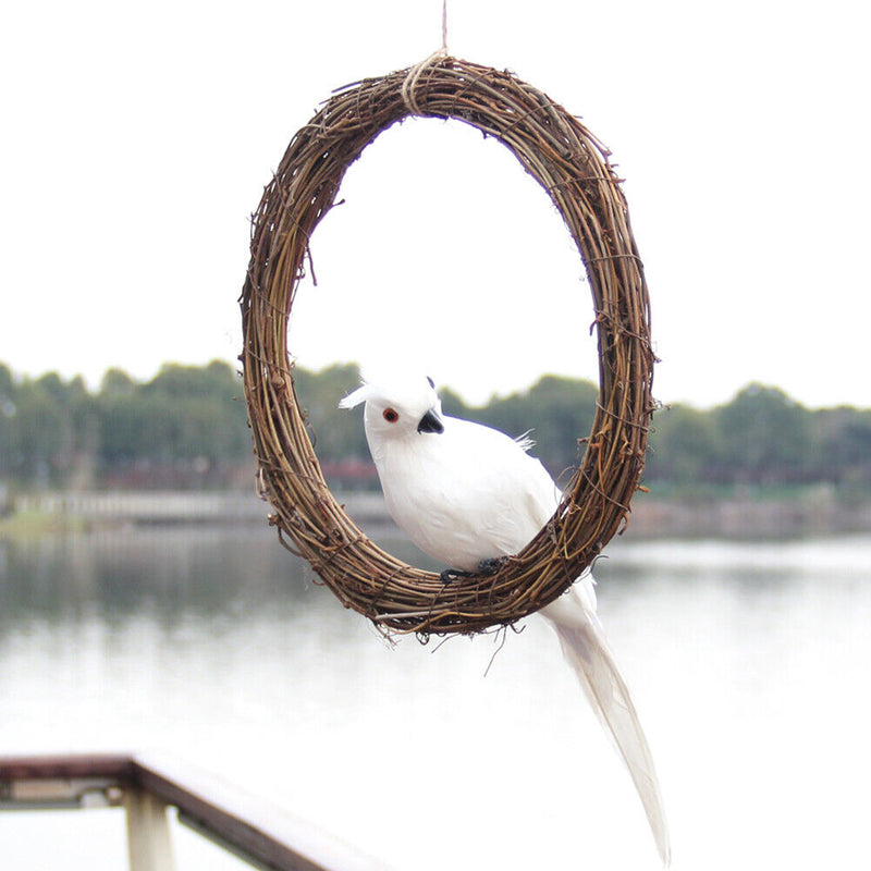 15cm Rattan Ring Artificial Flowers Dried Plants Garland DIY Floral Wreath Newly