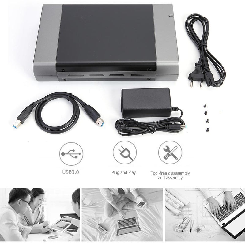 5.25"" External Hard Disk Enclosure USB3.0 to SATA USB-B Adapter for Computer