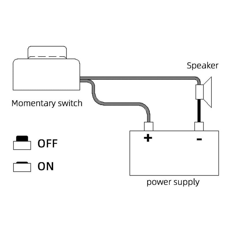 Momentary/Rocker Car Horn Switch Self Reset Trigger Switch Multipurpose Switc