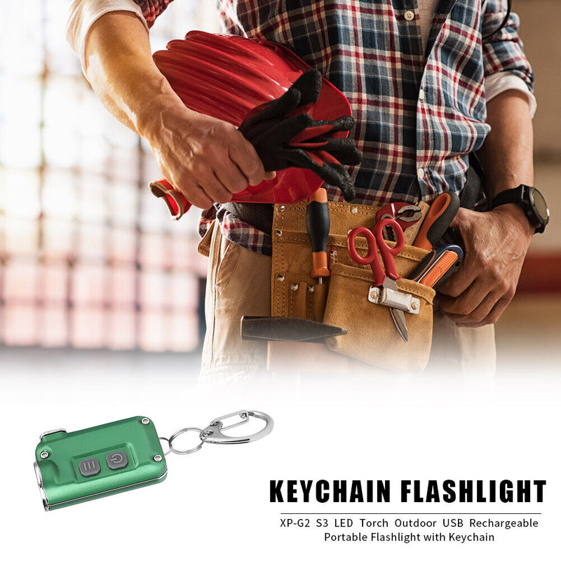 4 Modes LED Flashlight USB Rechargeable Portable Lanyard Flashlight