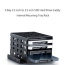 4 Bay 2.5"" to 3.5"" SSD Hard Drive Caddy Aluminum Alloy Computer Holder