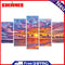 Full Cross Stitch 11CT Cotton Thread DIY 5 Panels Sea Sunset Home Decoration Set