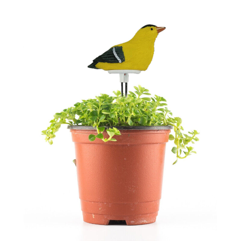 Soil Water Tester Bird Shape Flower Pot Moisture Sensor Farm Meter (Yellow)