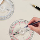All Circular 10cm 360 Degree Pointer Protractor Ruler Angle Finder Random Newly