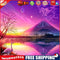 DIY Full Drill Round Diamond Painting Purple Snow Mountain Mosaic Bead Kit