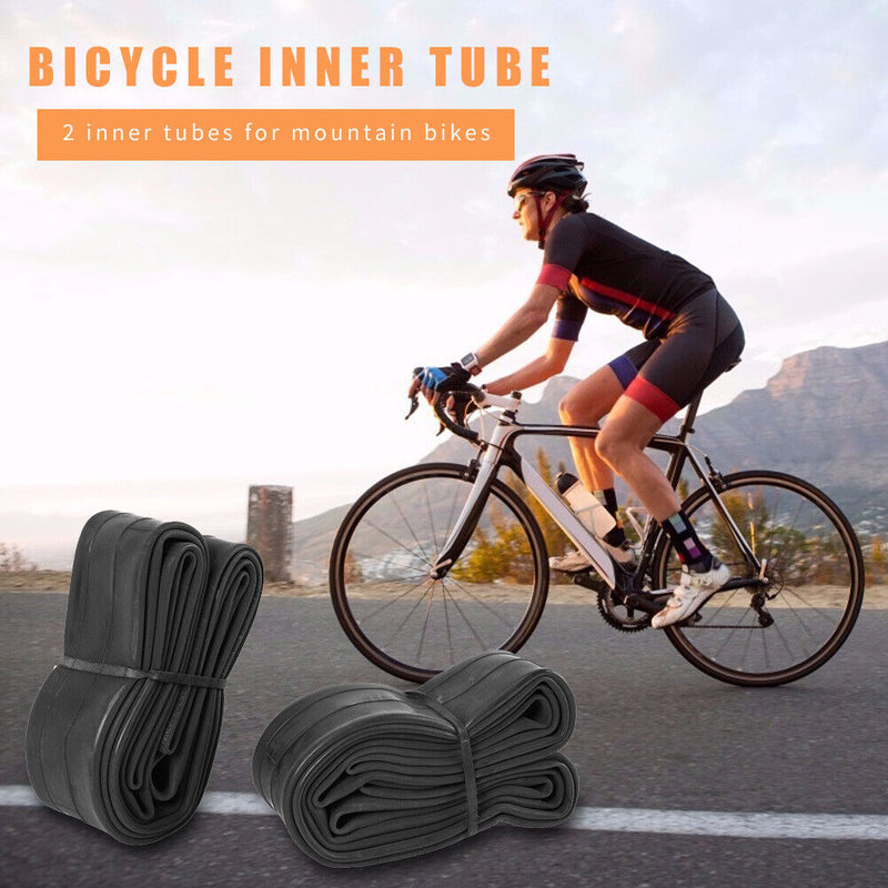 2x Bicycle Inner Tube Tires Bike AV Butyl Rubber Wheel Tyres Cycling Equipment