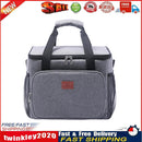 Oxford Cloth Lunch Bag Zipper Waterproof Thermal Tote Handbag (Grey S) Newly