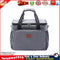 Oxford Cloth Lunch Bag Zipper Waterproof Thermal Tote Handbag (Grey S) Newly