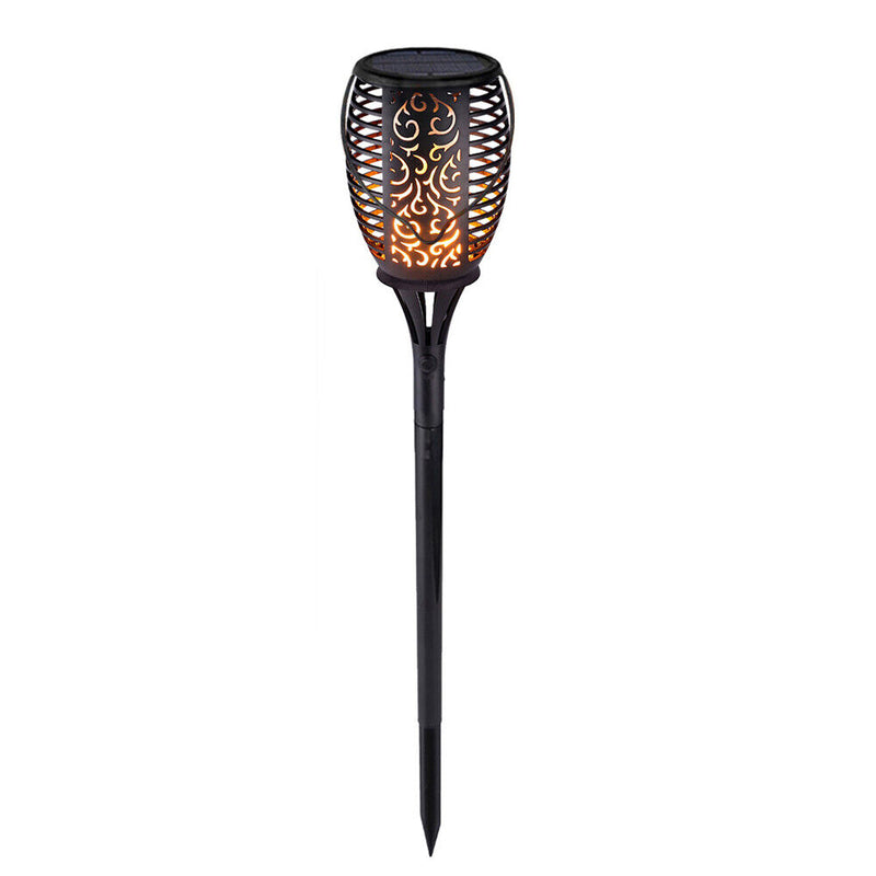 2pcs LED Solar Flame Light Waterproof Garden Lawn Lamp for Patio Pathway De