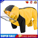 #A Pet Raincoat Four-Legged All-Inclusive with Reflective Strips Poncho Rain Cov