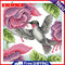 Partial Cross Stitch Art Paint 14CT Stamped Hummingbird Embroidery Wall Ornament