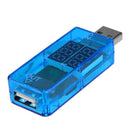 USB Charger DC 3.2-10V 0-3A Red+Red LED Display Current Voltage Meter(Blue)