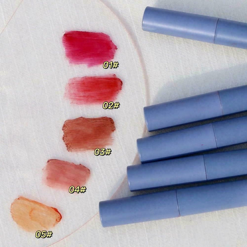 5 Colors Matte Long Lasting Waterproof Non-Stick Cup Glaze H7 S3 Lip A3O4