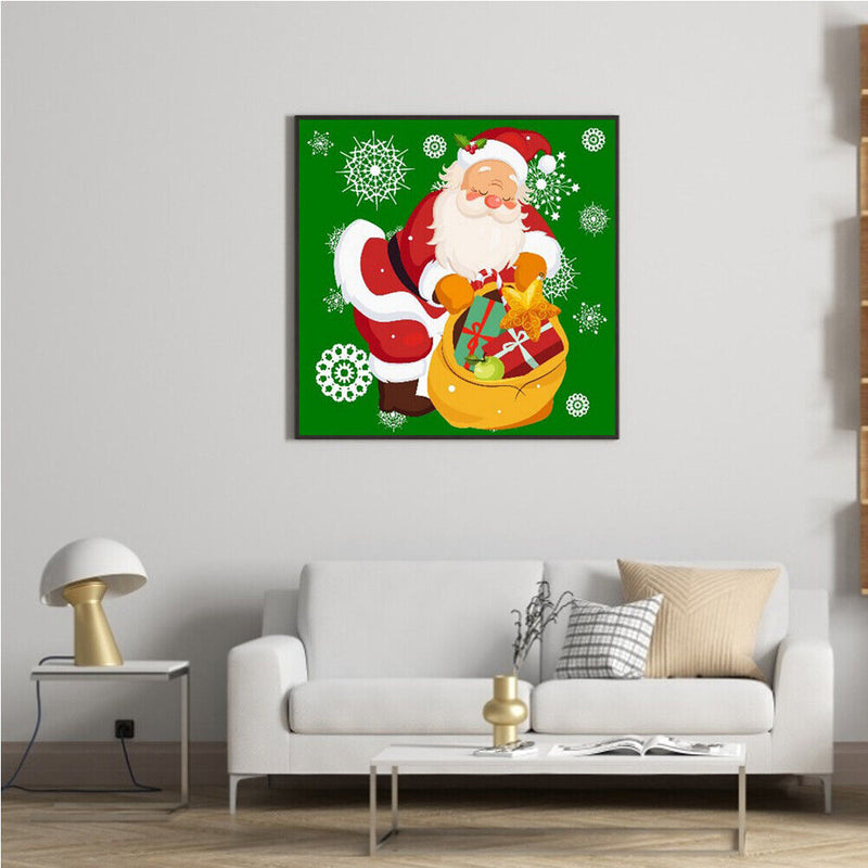 Paint By Numbers Kit DIY Christmas Santa Colouring Oil Picture Ornament