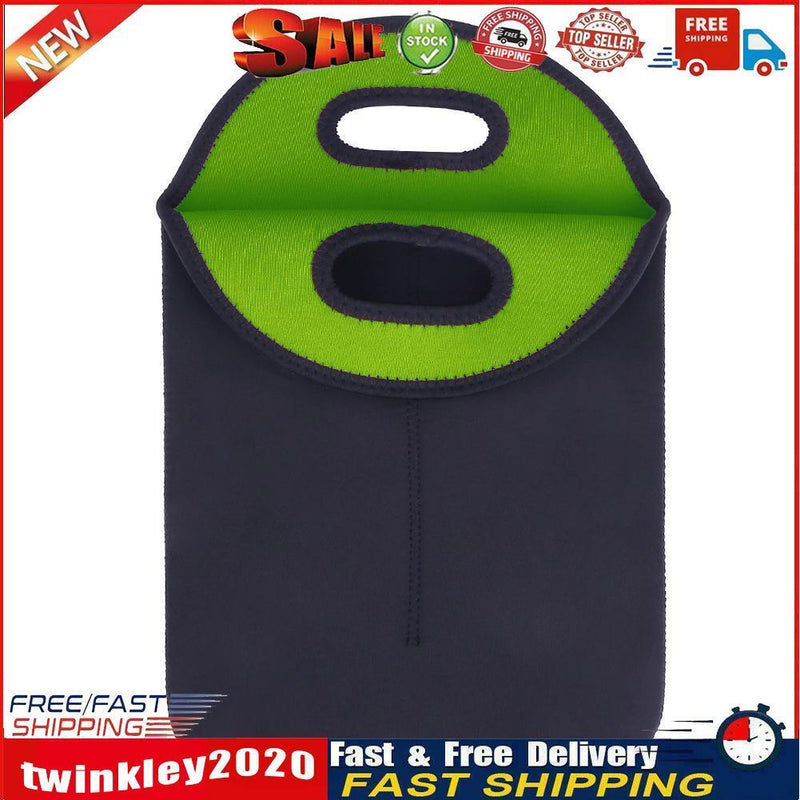 2 Bottles Neoprene Cooler Wine-bottle Bag Protective Cover (Green+Black) Newly