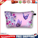 Butterfly flowers Printed Hand Hold Travel Storage Cosmetic Toiletry Bag