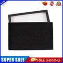 36 Slots Paper Necklace Bracelet Ring Organizer Jewelry Display Box (Black)
