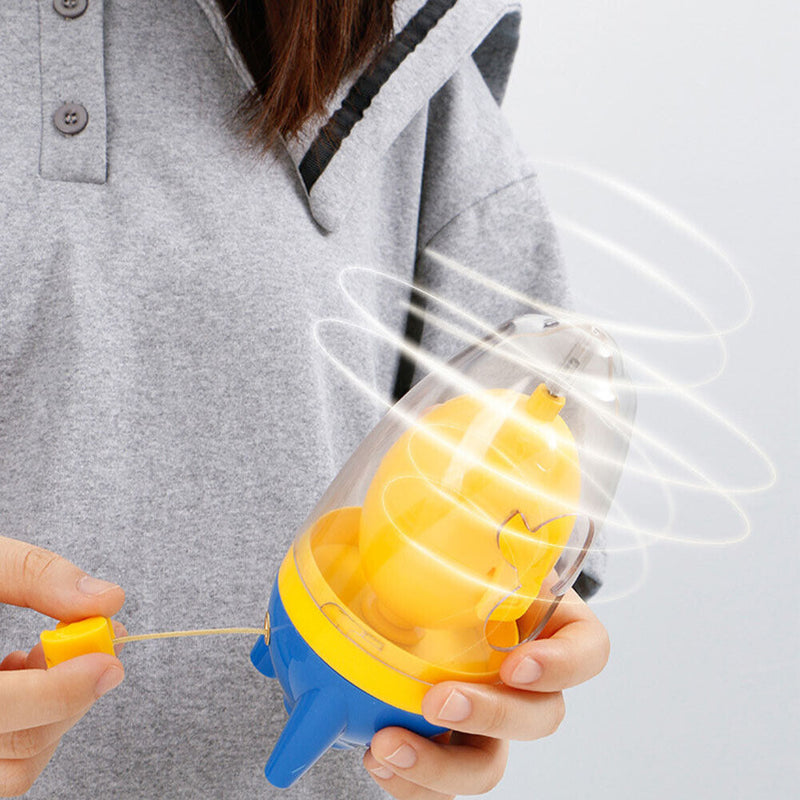 Egg Yolk Shaker Golden Whisk Eggs Spin Mixer Stiring Blender Puller (Blue)