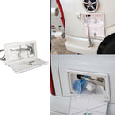 Adjustable Camper RV External Exterior Shower Box Kit with Lock (White)