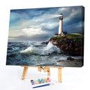 Lighthouse Drawing Frameless DIY Oil Paint by Numbers Canvas Home Decor Kit