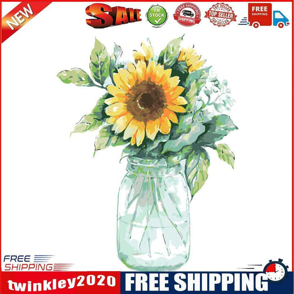 Sunflower DIY Oil Painting By Numbers Kits Acrylic Canvas Wall Art Picture