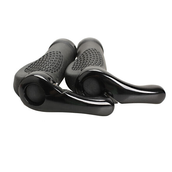 Bike Bicycles Cycling Ergonomic Lock-On Handlebar Grips Bar Ends Black  Newly