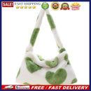 Fashion Women Plush Autumn Winter Contrast Color Large Shoulder Bag Handbags