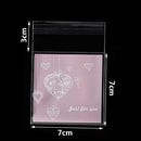 Gift Packages Plastic Cookie Pocket Cute Bow Design Candy Bag Self-Adhesive